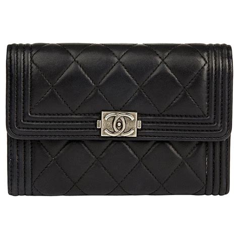 boy chanel flap wallet black